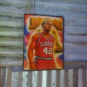 Jerry Stackhouse Philadelphia 76er's Vintage NBA Airbrushed Style Framed Art